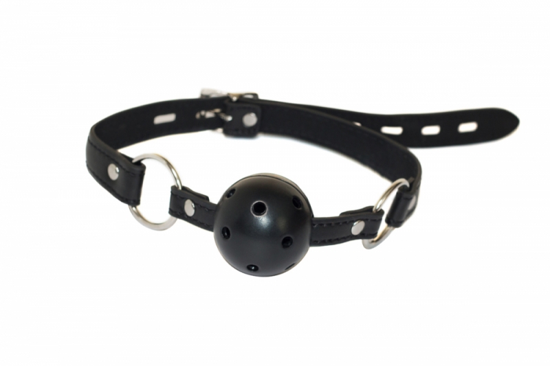 Кляп черный "Party Hard" дышащий 