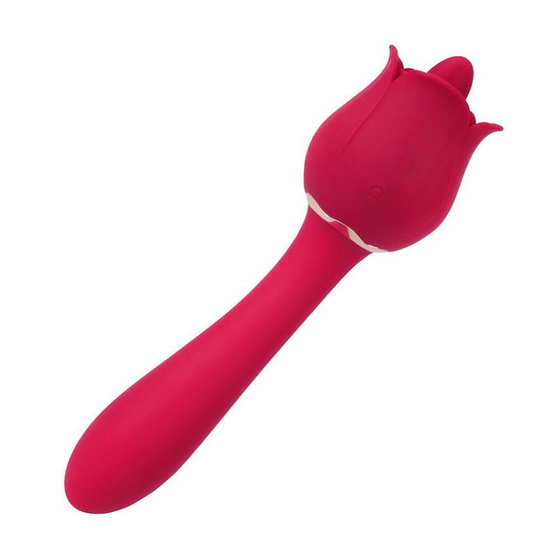 Вибратор - стимулятор клитора "S-Hande Rose Pro 6" красный 
